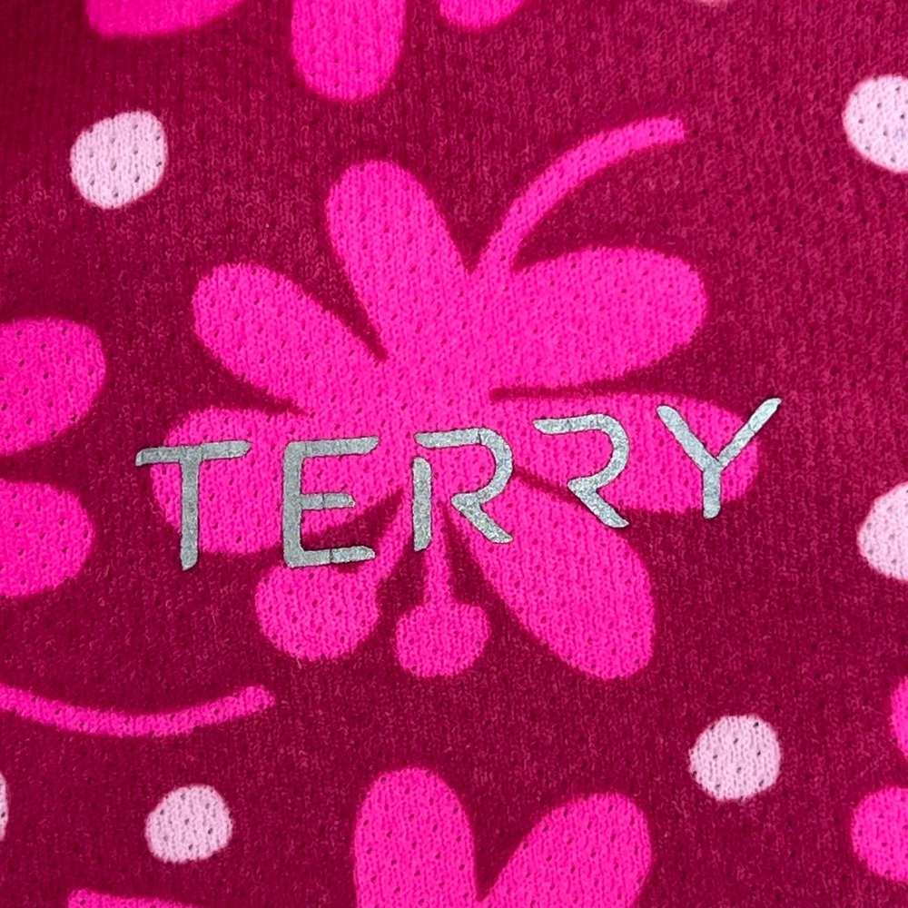 Terry Womens Sun Goddess Cycling Jersey Pink Floral Polka Dot Quarter Zip XL - Picture 3 of 8